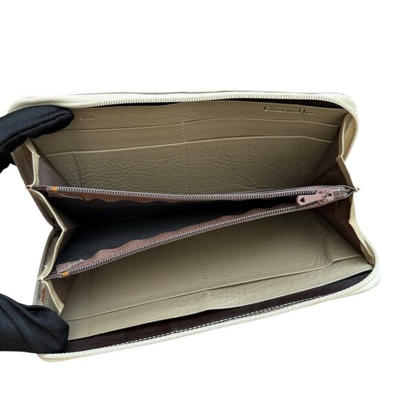 Authentic Christian Dior Vintage Zippy Leather Gray Long Wallet Women’s - Picture 4 of 5